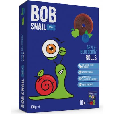 Šnek Bob ovocné rolky jablko borůvka 100 g – Zboží Dáma