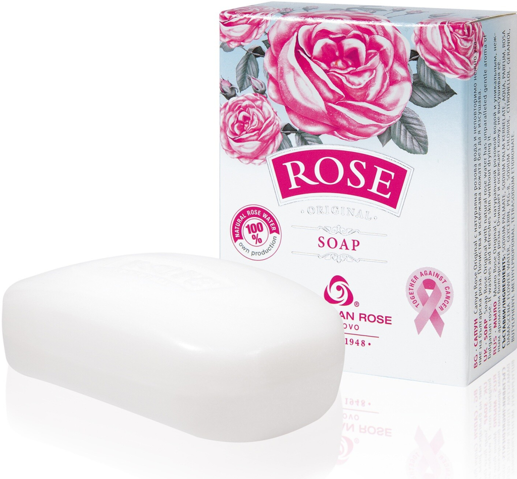Refan Rose of Bulgaria glycerinové mýdlo kostka a parfém s růžovou vodou Rose of Bulgaria 25 ml