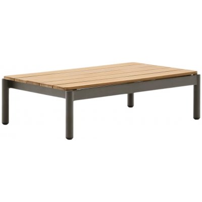 Kave Home Sorells 91 x 52,4 cm se zelenou podnoží zahradní konferenční stolek Dřevěný – Hledejceny.cz