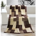 Bellatex Přikrývka Kemping PLUS Kostka Hnědá Béžová 150x200 – Zboží Dáma