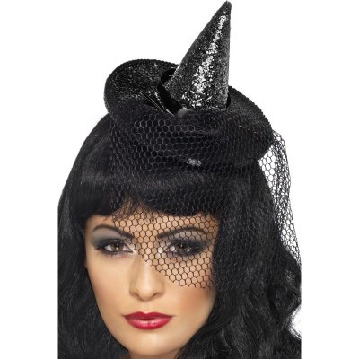 Mini klobouk Čarodějnice černý – Zboží Mobilmania