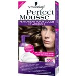 Schwarzkopf Perfect Mousse Permanent Color barva na vlasy 500 středně hnědý – Zboží Mobilmania