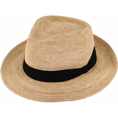 Fiebig Fedora Raffia Extra Fine slaměný béžový klobouk – Zbozi.Blesk.cz