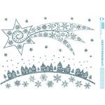 Vánoční okenní dekorace Kometa s glitry 25x35cm 951092 – Sleviste.cz