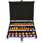 Frézy tvarové do dřeva s SK plátky, sada 35ks, stopka 8mm, v kovovém k., GEKO – Sleviste.cz