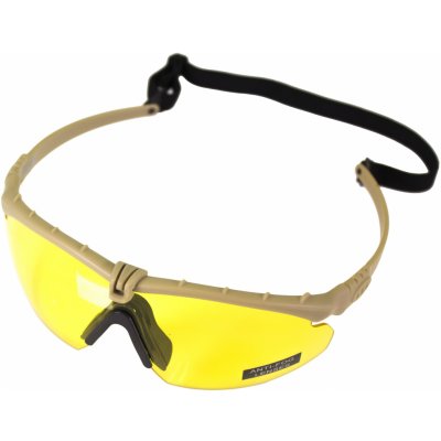 Brýle Nuprol Battle Pro's Tan rám / žlutá skla + dioptrická vložka – Zboží Mobilmania