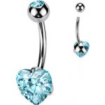 Šperky4U piercing do pupíku srdce titan TIT1058-Q – Zboží Dáma