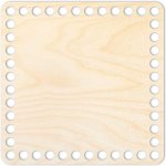 Woody Crafts Přírodní dno na háčkované košíky - Čtverec Velikost: 10x10 cm – Zbozi.Blesk.cz