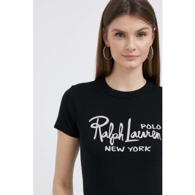Ralph Lauren Bavlněné tričko Polo černá – Zboží Mobilmania