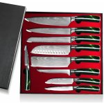 Sada kuchyňských nožů BL 13828 9ks Zelená – Zboží Dáma