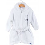 XKKO BIO Bavlněný župan Organic White Stars bílý – Zboží Mobilmania