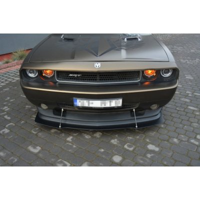 Maxton Design hybridní spoiler předního nárazníku ver.1 pro Dodge Challenger Mk3, černý lesklý plast ABS – Zboží Mobilmania