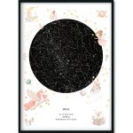 Jen tak z lásky Hvězdná mapa životního okamžiku - Váš originální dárek s hloubkou Rozměr plakátu: 50 × 70 cm (tištěný plakát), Barva pozadí: Vílí svět – Hledejceny.cz