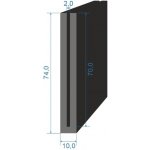 05352514 Pryžový profil tvaru "U", 74x10/2mm, 60°Sh, NBR, -40°C/+70°C, černý | Zboží Auto
