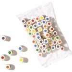 Dřevěná kostka 16 mm barevná – Zboží Živě