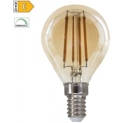 Diolamp LED Filament Mini Globe žárovka čirá P45 5W/230V/E14/2700K/680Lm/360°/Dim