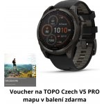 Garmin Fenix 8 47mm Sapphire Solar Titanium Carbon Gray/Black 010-02906-11 – Zboží Živě