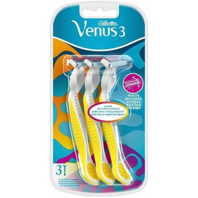 Gillette Simply Venus 3 Yellow 3 ks – Zboží Mobilmania