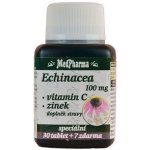 MedPharma Echinacea 100 mg + vit.C + zinek 37 tablet – Zboží Mobilmania