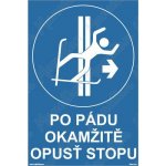 Po pádu okamžitě opusť stopu, plast 600 x 800 x 5 mm – Hledejceny.cz