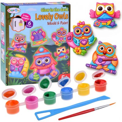 Color day Kreativní sada na výrobu magnetek Sovy svítící ve tmě – Hledejceny.cz