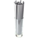 Gastro obaly Znovupoužitelné plastové brčko JUMBO stříbrné 25 cm 8 mm 150 ks – Sleviste.cz