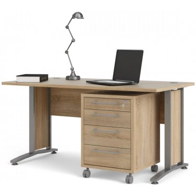 Nábytek Falco Psací stůl Office 80400/35 dub sonoma/silver grey – Sleviste.cz