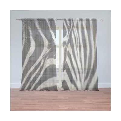 Sablio Záclony Detail zebra: 2ks 150x250cm – Hledejceny.cz