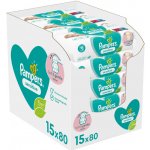 Pampers Sensitive XXL Vlhčené ubrousky 15 x 80 ks – Hledejceny.cz