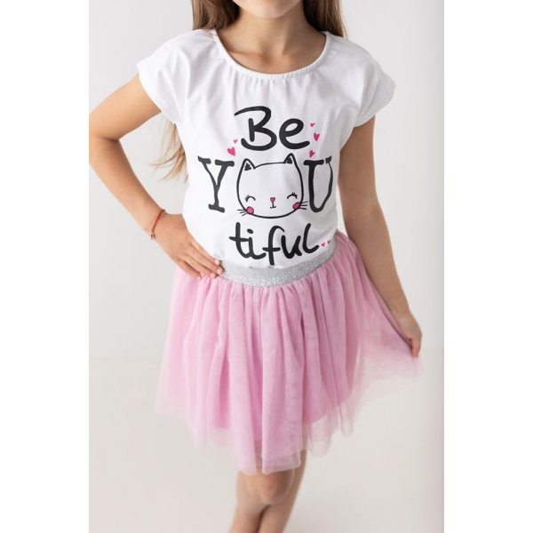 Dětské tričko dívčí triko Beautiful bílé