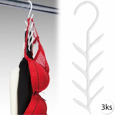 Camisole Rack 5958 Multifunkční organizér do skříně 21x6,5cm, 3ks, bílá – Zboží Mobilmania