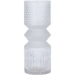 Skleněná váza, válec, částečně matné sklo, výška 29,5 cm, průměr 11 cm – Hledejceny.cz