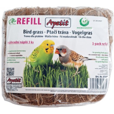 Apetit ptačí tráva REFILL náhr.rohož semínka 3 x 30 g – Hledejceny.cz