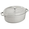 Sada nádobí Staub Cocotte hrnec oválný 37 cm 8 l bílý lanýžový