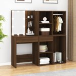 vidaXL toaletní stolek se skříňkami hnědý dub 3120190 – Hledejceny.cz