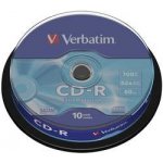 Verbatim CD-R 700MB 52x, spindle, 10ks (43437) – Zboží Živě