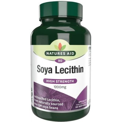 Natures Aid Sójový lecitin 1200 mg 90 softgels – Hledejceny.cz