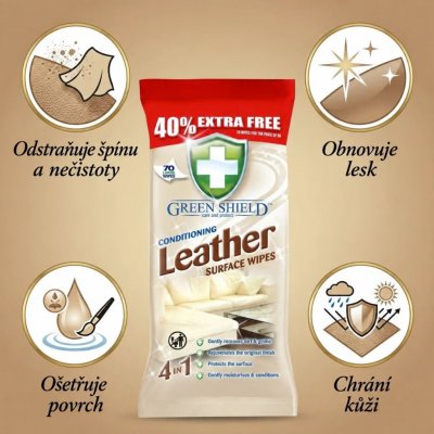 Green Shield Conditioning Leather vlhčené ubrousky na kůži 50 ks – HobbyKompas.cz