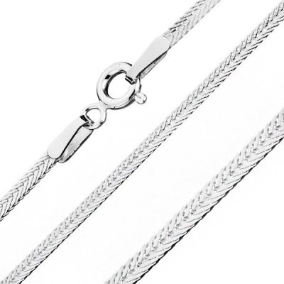 Šperky eshop Stříbrný řetízek , zploštělý se šikmo uloženými očky R14.07 – Zboží Mobilmania