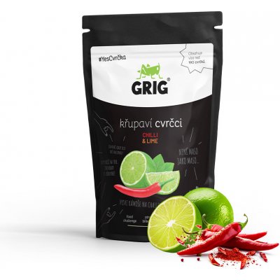 Grig křupaví cvrčci Chilli a Limetka 20 g – Zboží Mobilmania