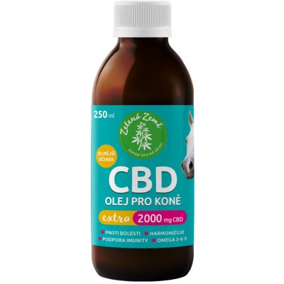 Zelená Země CBD olej 2000 mg pro koně 250 ml – Hledejceny.cz
