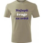 Tričko nejlepší švagr na světě dárek pro švagra k 40 narozeninám khaki – Sleviste.cz