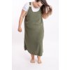 Dámské šaty Italy fashion Dlouhé šaty WOOD maxi Khaki