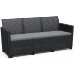 Keter CLAIRE 3 SEATERS SOFA grafit – Zboží Dáma