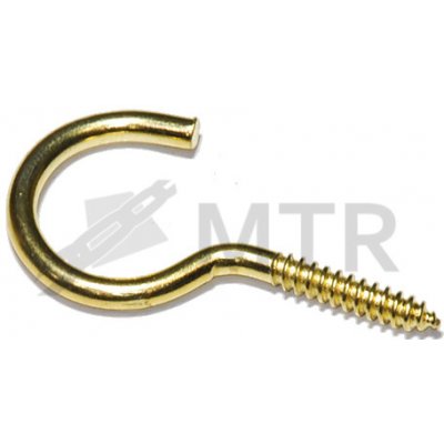 MTR Hák s vrutem pomosazený Varianta: Hák s vrutem pomosazený 40x3,0mm mosaz – Hledejceny.cz