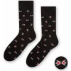Steven 056 188 vzor pánské ponožky černé