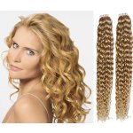 Vlasy pro metodu Pu Extension TapeX Tape Hair Tape in 50cm kudrnaté přírodní blond – Zboží Dáma