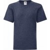 Dětské tričko Fruit Of The Loom slimfit tričko Iconic 150 g m modrý námořní melír