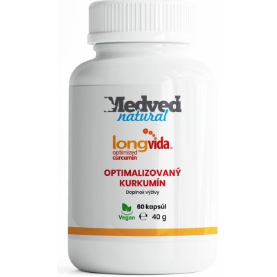 Medveď natural LongVida optimalizovaný kurkumín 60 kapsúl – Hledejceny.cz