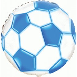 Fóliový balónek mini Fotbal modrý 22 cm